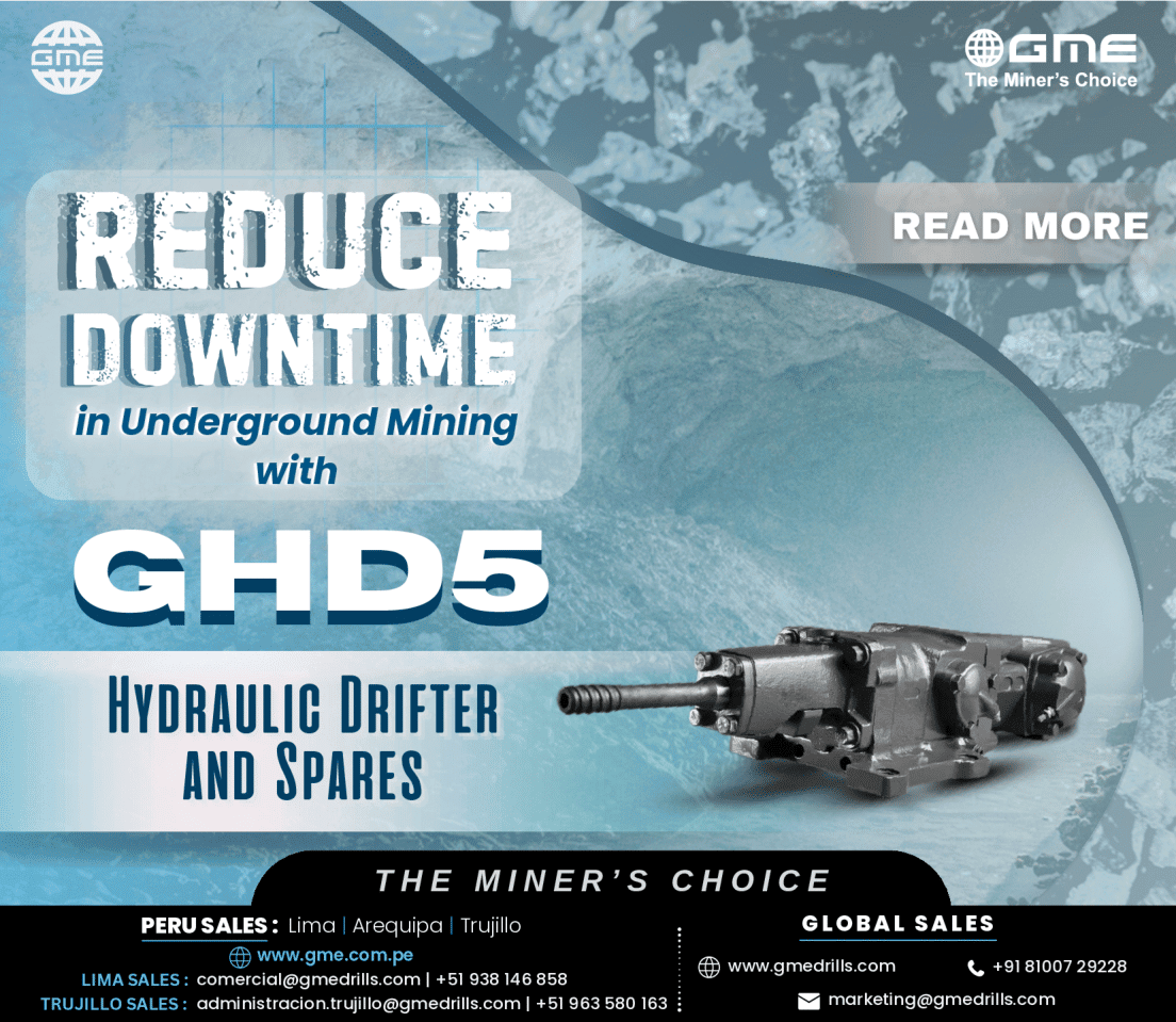 Reduce Downtime in Underground Mining with GHD5 Hydraulic Drifter and Spares