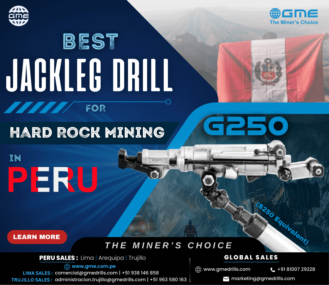 Best Jackleg Drill for Hard Rock Mining in Peru: GME G250 (S250 Equivalent)