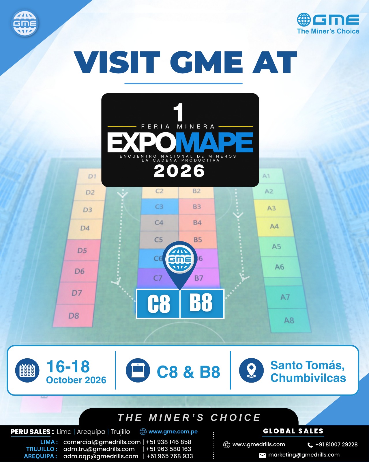 GME Is Heading to EXPOMAPE 2026: Meet the Miner’s Choice at Stands C8 & B8