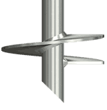 h&eacute;lice d'un pieu viss&eacute;