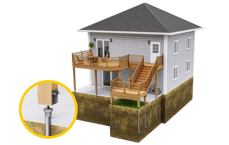 screw piles for balconies house