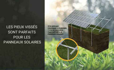 image pieux vissé panneaux solaire