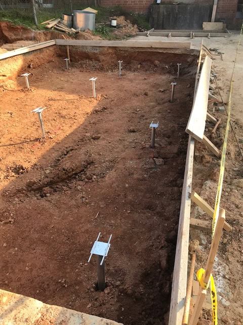 Equipment footing after picture