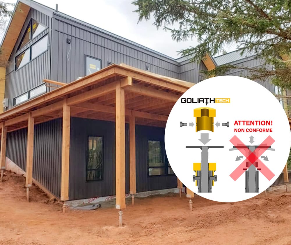 projet de fondation de pieux viss&eacute;s assujetties aux exigences municipale de r&eacute;sistance au soul&egrave;vement