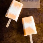 cantaloupe creamsicle ice cream pops