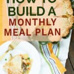 chicken pot pie with overlaid text