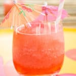 frose wine slushie with umbrella garnish