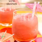 frose wine slushie with umbrella garnish
