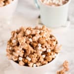 hot cocoa popcorn with marshmallow bits