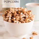 hot cocoa popcorn with marshmallow bits