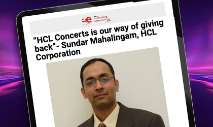 Sundar Mahalingam Talks HCL Concerts Mission