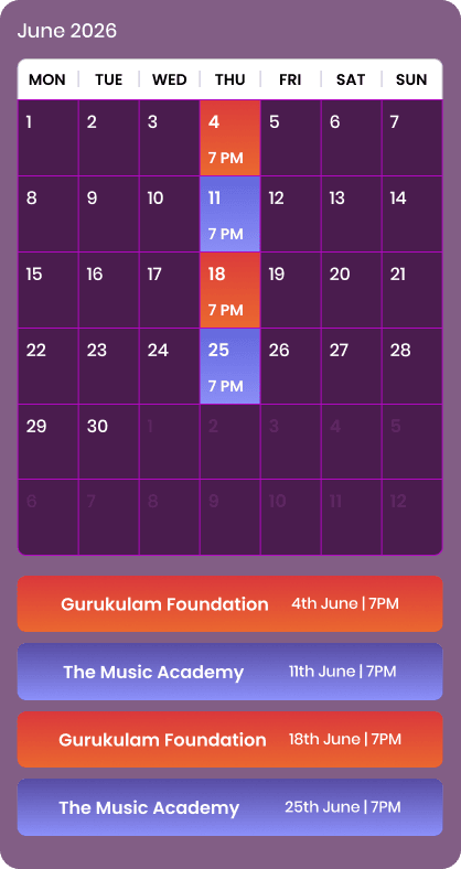 Homapage Calender