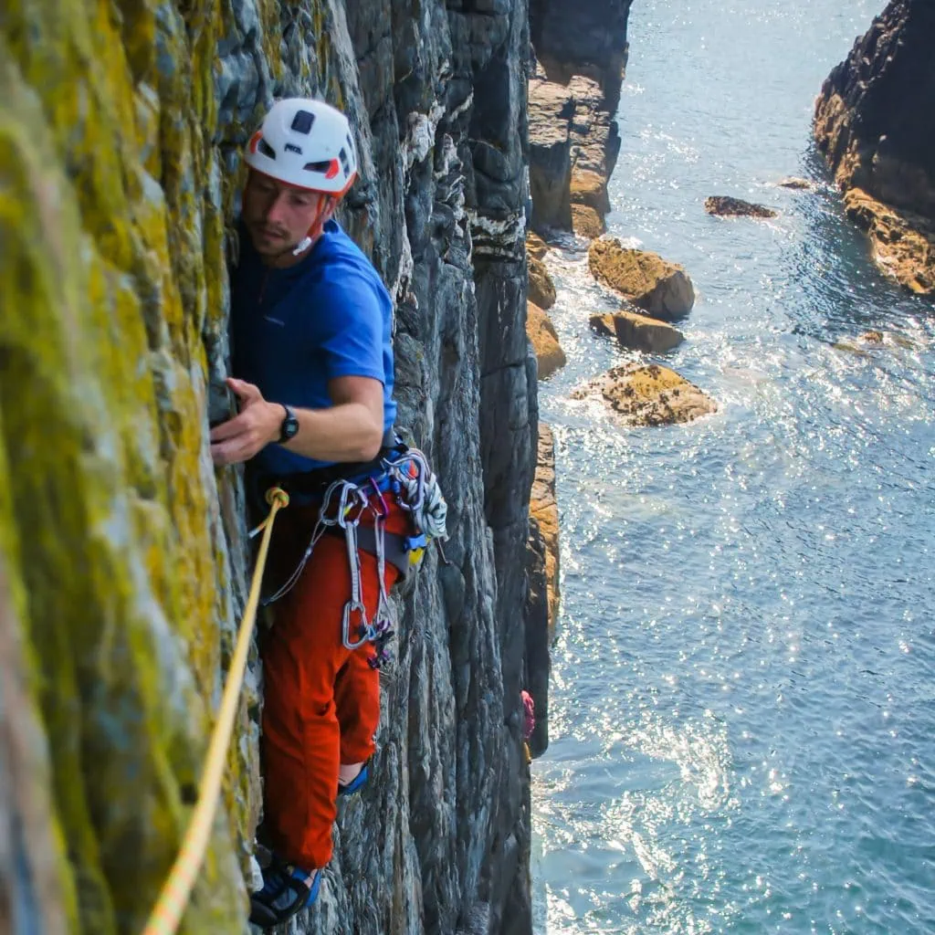 Guided sea cliff climbing on Anglesey higher climbing wales | Mountain climbing instruction in Wales with Higher Climbing – expert guides, safe adventure, and training courses