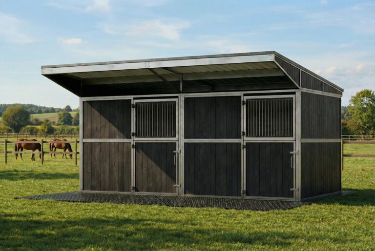 außenbox mit pultdach 6x3m