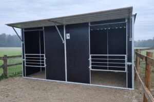 weidehütte 5x3m mit türgatter und vordach