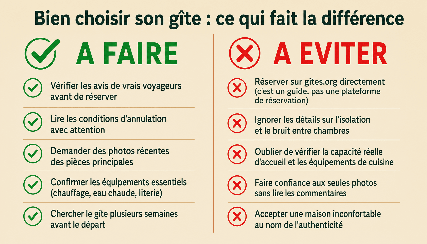 Guide pratique pour bien réserver un gîte sur gites.org voyage : erreurs à éviter et bonnes pratiques
