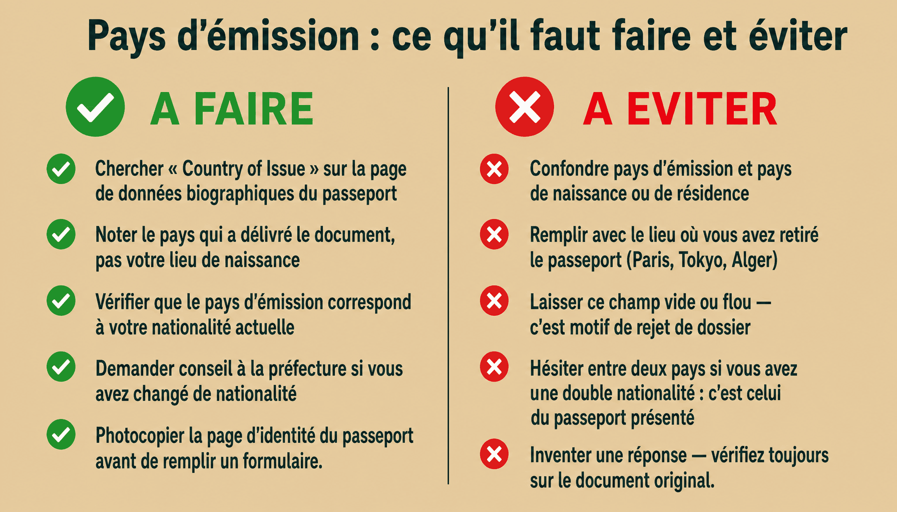 Guide pratique : erreurs courantes et bonnes pratiques pour remplir le pays d'émission d'un passeport sur les formulaires de visa