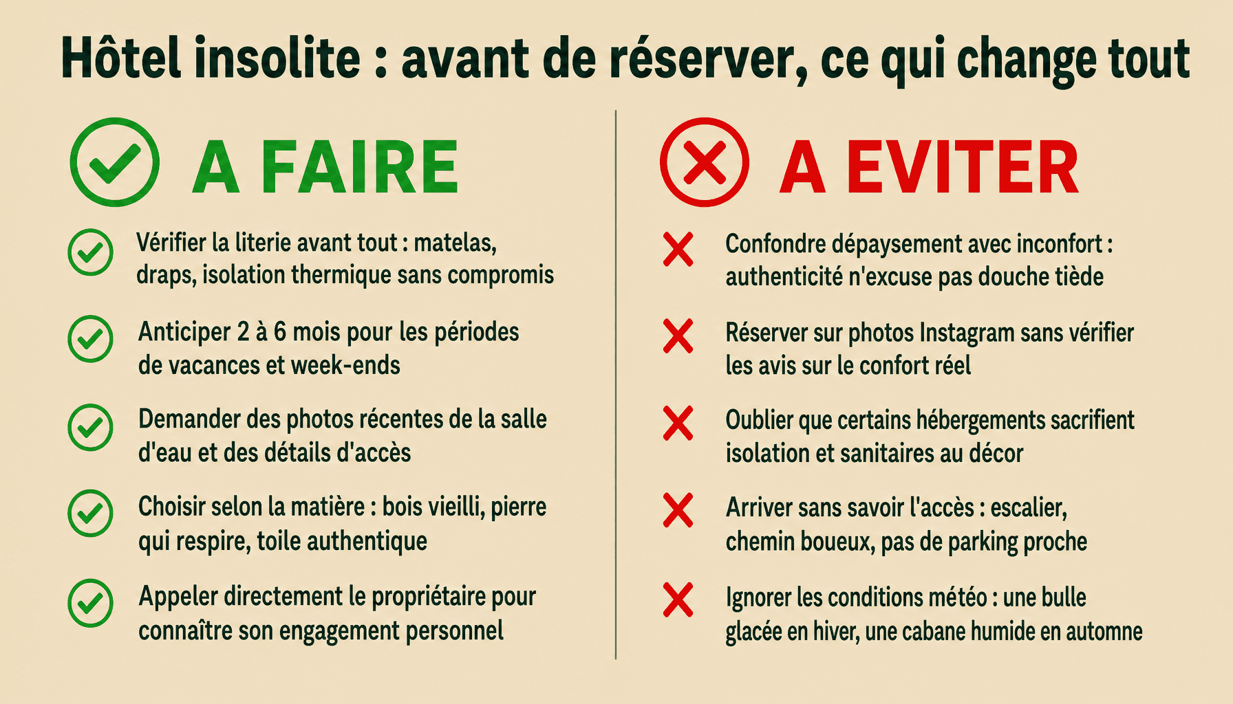 Guide pratique hôtel insolite France : à faire et à éviter avant réservation pour confort authentique