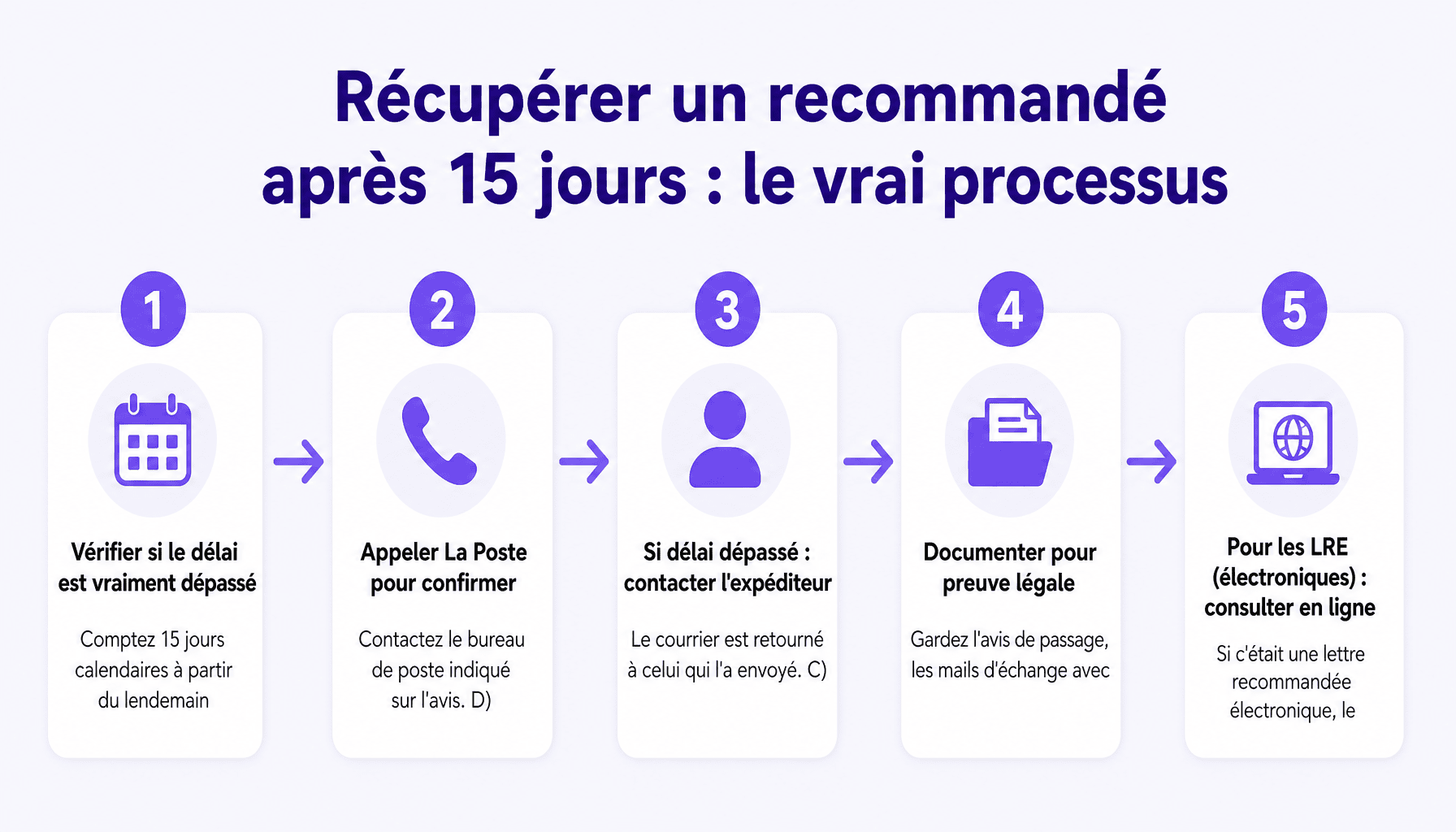 Guide en 5 étapes pour récupérer un recommandé après 15 jours auprès de La Poste ou contacter l'expéditeur