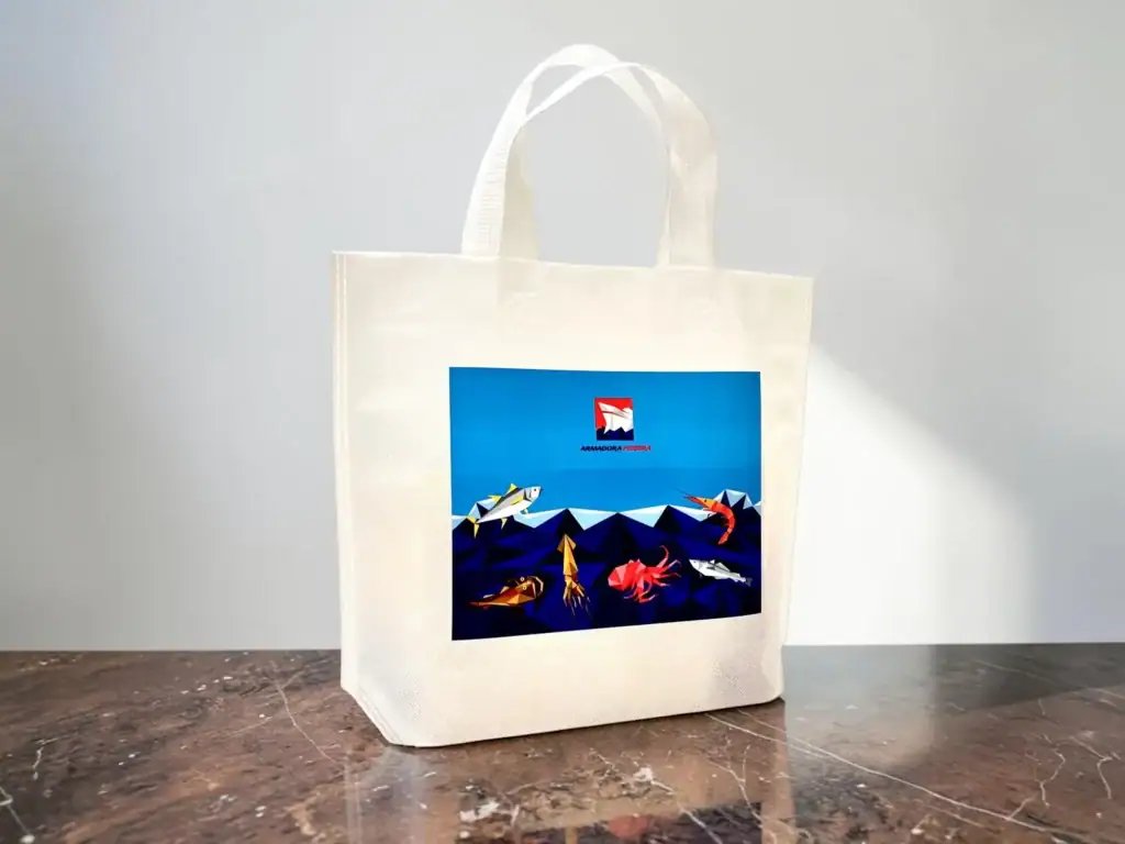 Bolsas de tela sintetica para ferias y congresos Armadora Pereira en Vigo