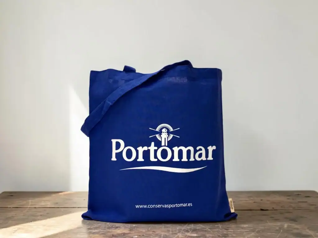 Bolsas de tela de algodon para ferias y congresos Portomar en Vilagarcia