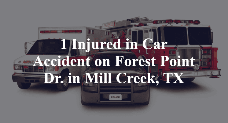 1 Injured in Car Accident on Forest Point Dr. in Mill Creek, TX