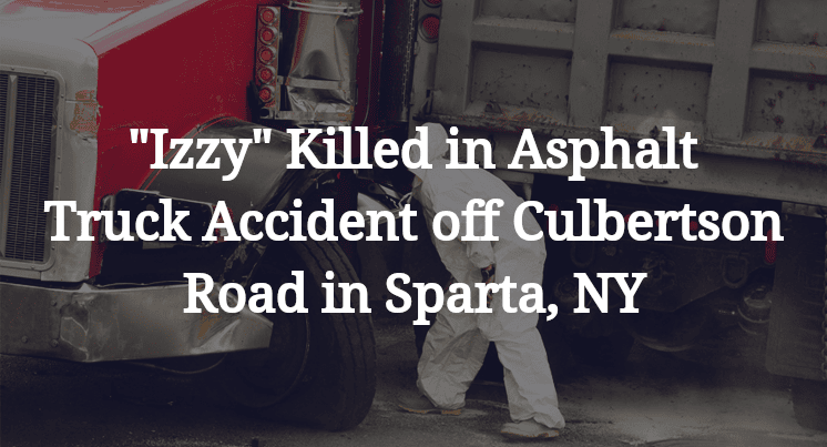 "Izzy" Asphalt Truck Accident off Culbertson Road in Sparta, NY