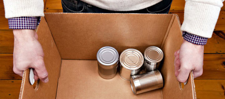 box of canned goods box of canned goods