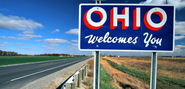 Ohio welcome sign Ohio welcome sign