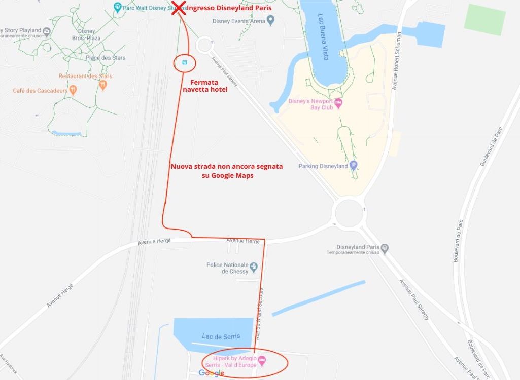 tragitto da hipark a disneyland paris