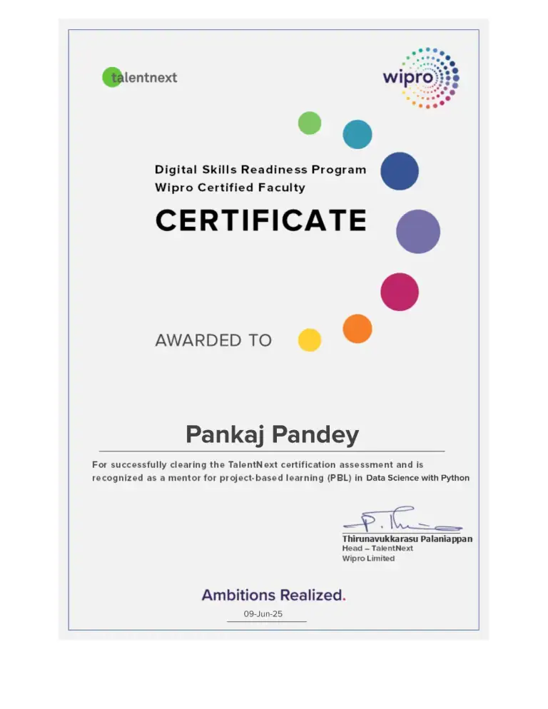 Pankaj Pandey Data Science With Python