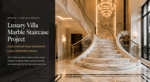 Luxury Villa Marble Staircase Project