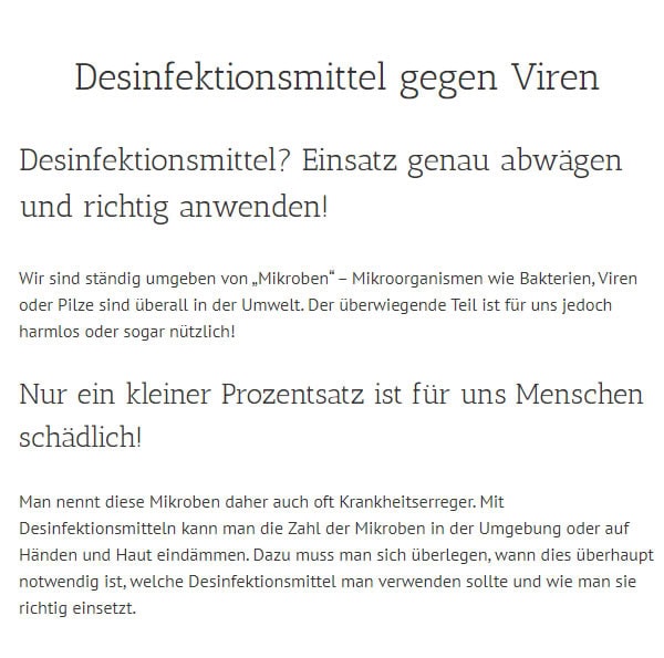 Desinfektionsmittel Gegen Viren 