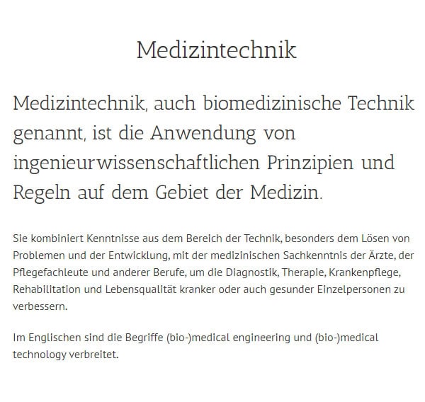 Biomedizinische Technik aus 78479 Reichenau