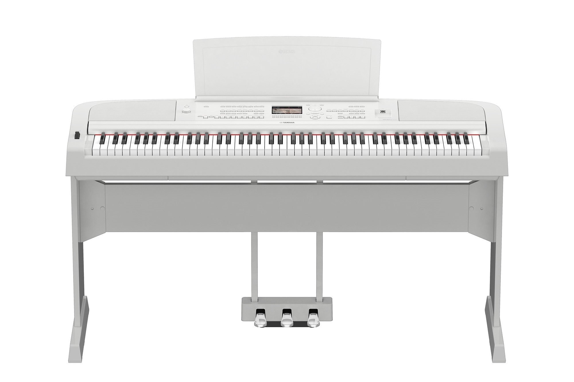 Yamaha DGX 670WH von Vorne komplett