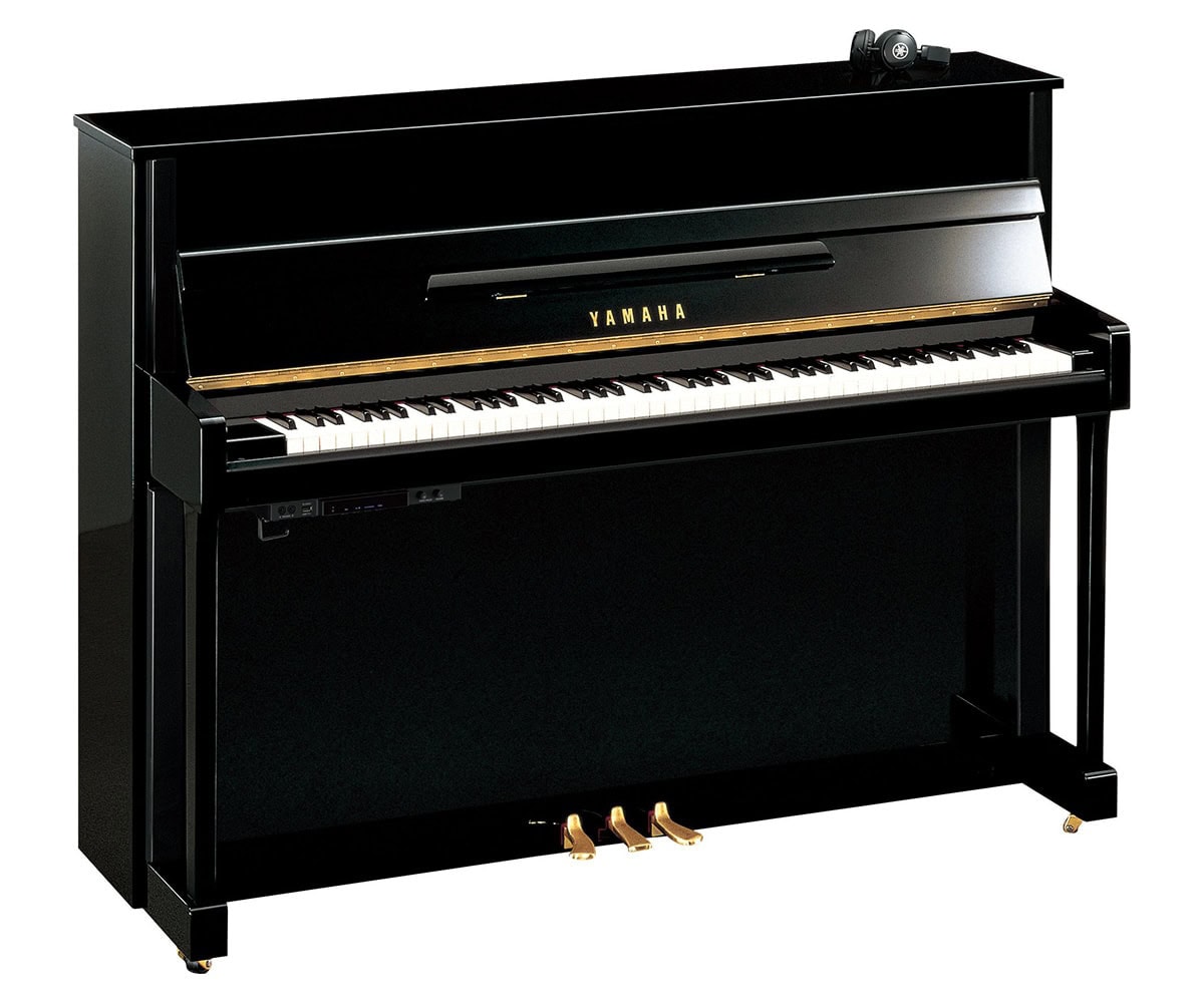 Yamaha B2 SC2 Piano schwarz mit Kopfhörer