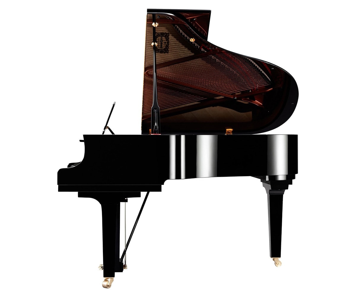 Yamaha Flügel C2x schwarz poliert Seite