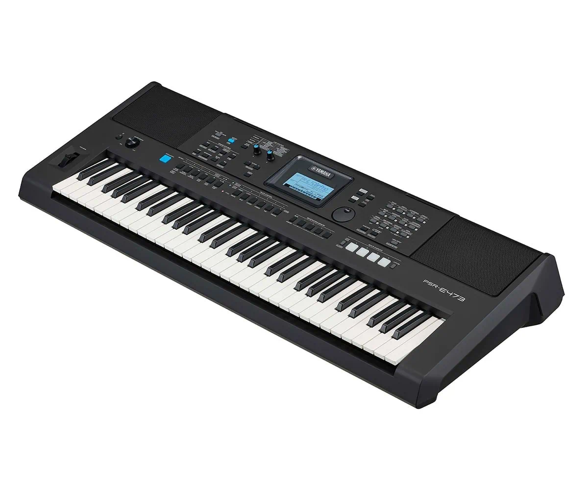 Yamaha PSR E473 neu schwarz seitlich