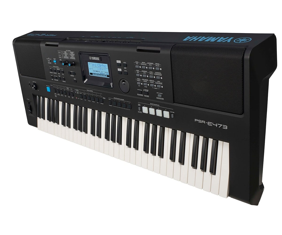 Yamaha PSR E473 neu schwarz von Oben