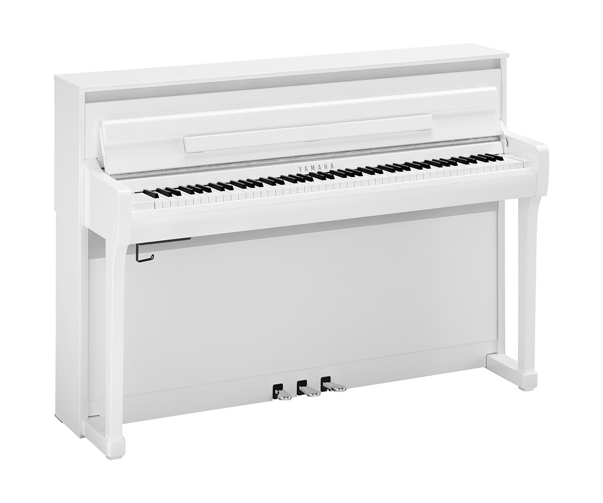Yamaha Clavinova CLP-885PWH Links weiß poliert