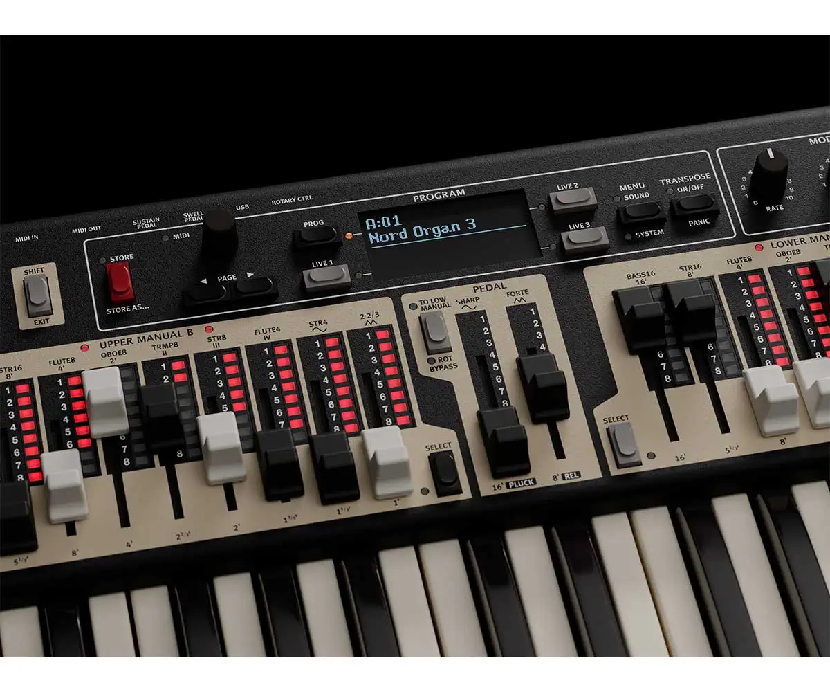 Clavia Nord Organ 3 Detail Zugriegel