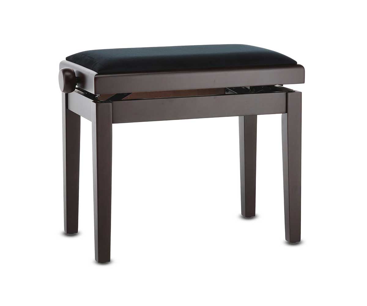 Klavierbank GEWA Deluxe Rosenholz matt mit Samt side