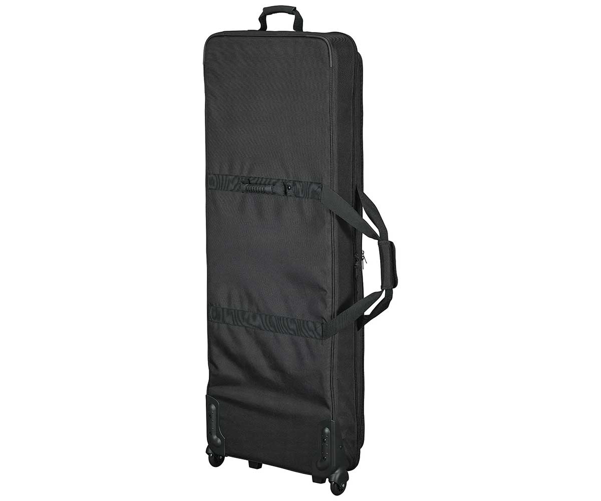 Yamaha SC-Genos aufrecht mit Griffe und Rollen