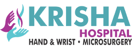 Krisha hand Hospital logo