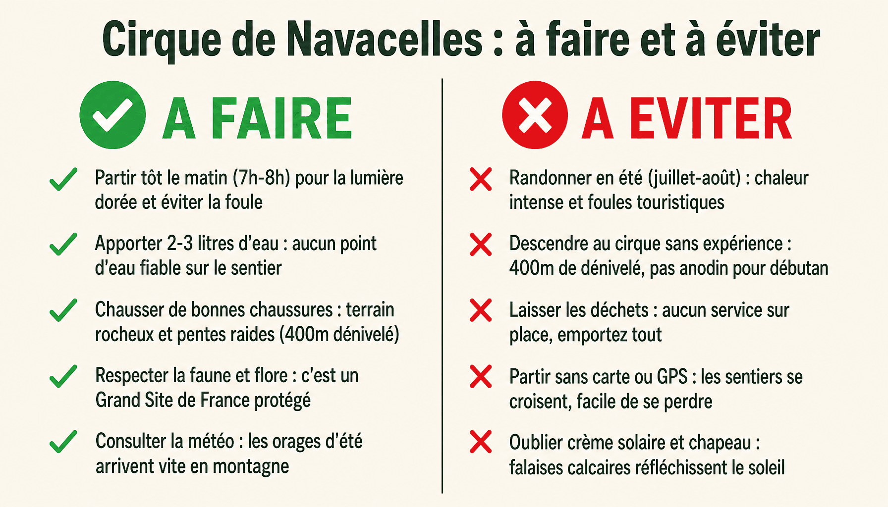 Guide pratique cirque de navacelle rando : conseils et erreurs à éviter pour randonnée réussie