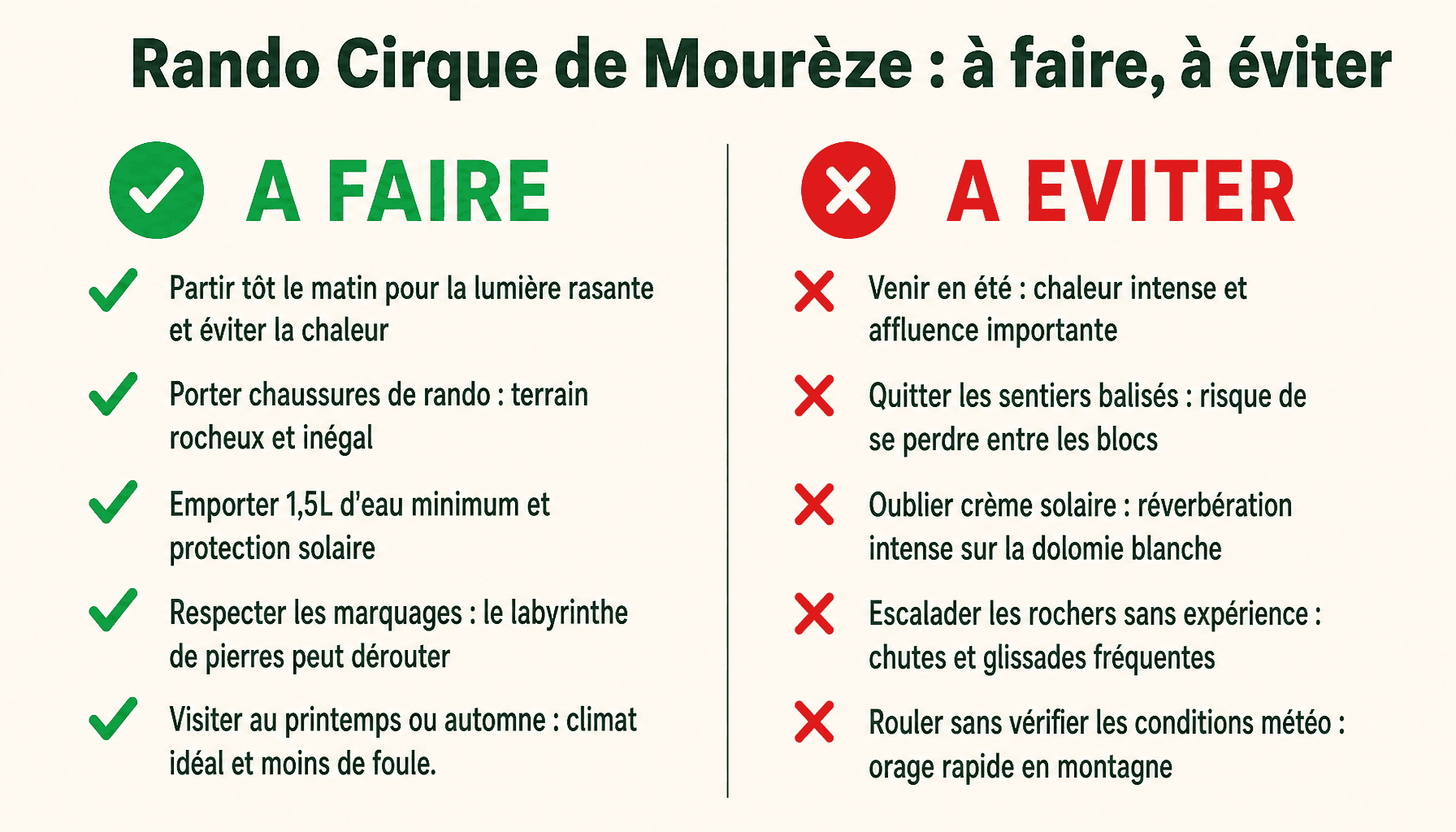 Conseils pratiques pour réussir sa rando cirque de moureze en Hérault