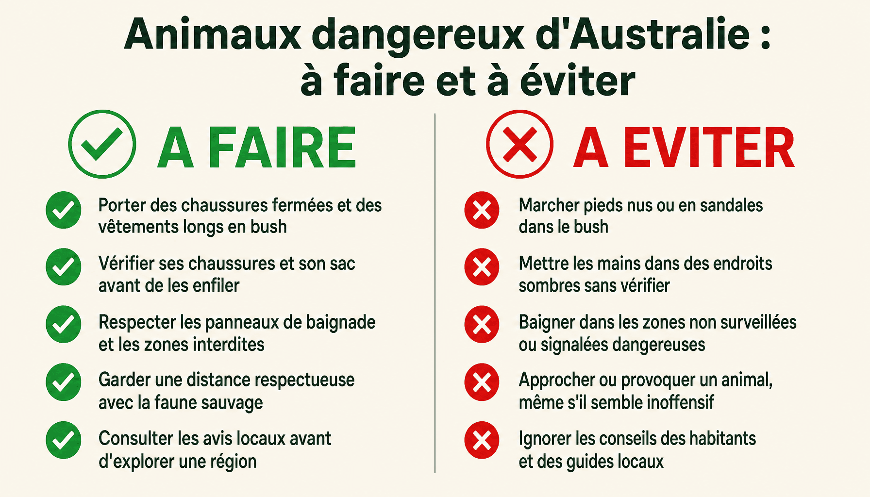 Guide pratique des animaux dangereux australie : bonnes pratiques et erreurs à éviter