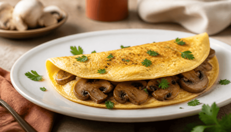 omelette aux champignons de paris