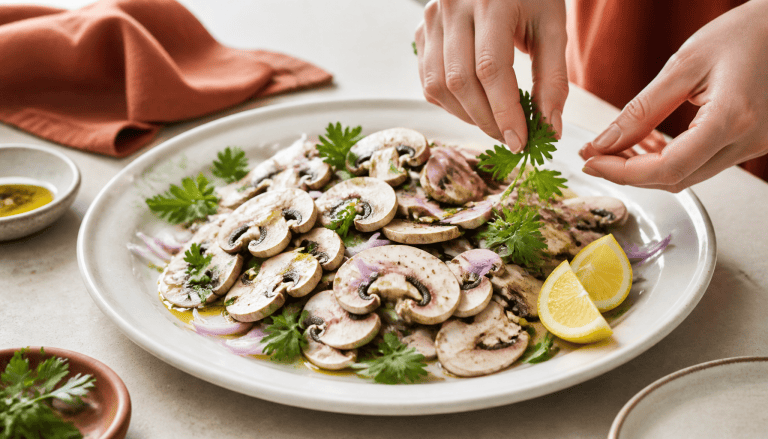 salade de champignons de paris