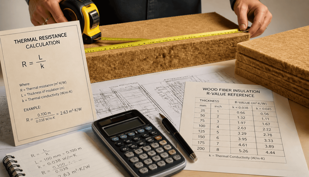 Calcul isolant fibre bois Homatherm.com : méthode, formule et outil pas à pas